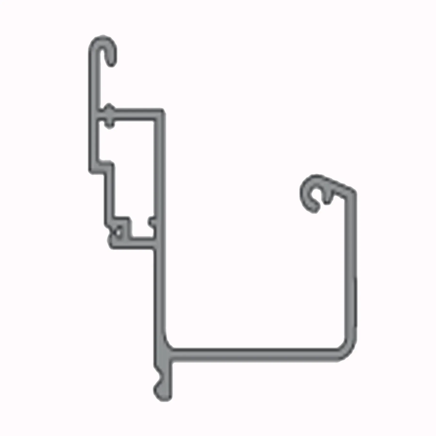 Alu-Multirinne inkl. Clips und Einsteckrohr